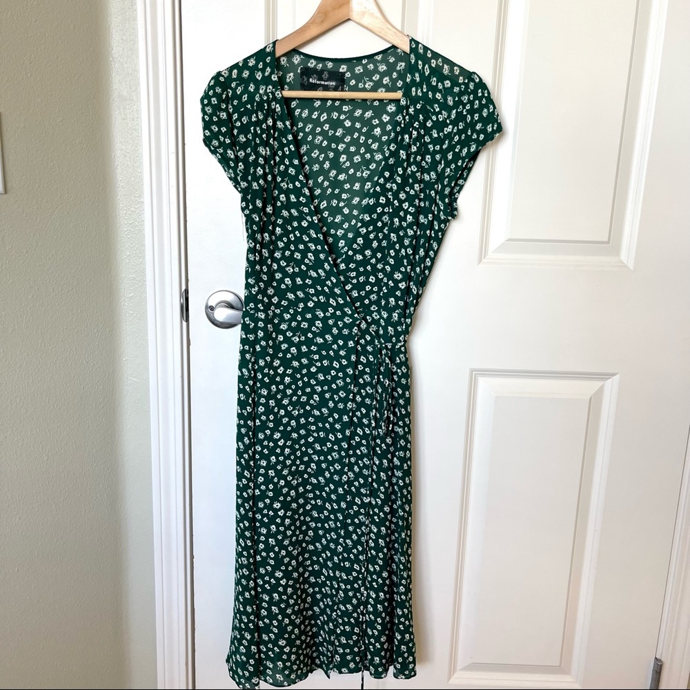 Reformation Carina Midi Wrap Dress - Vicente